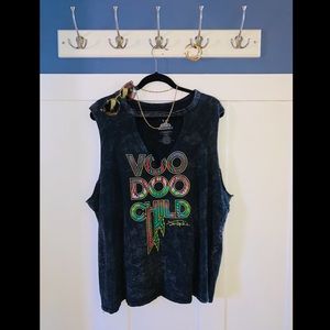 Jimi Hendrix acid wash band tank